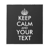 Keep Calm and Carry On – 自分で作成 ノートパッド (正面)