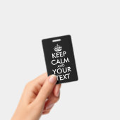 Keep Calm and Carry On – 自分で作成 バッジ (手持ち)