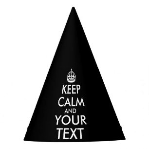 Keep Calm and Carry On – 自分で作成 パーティーハット