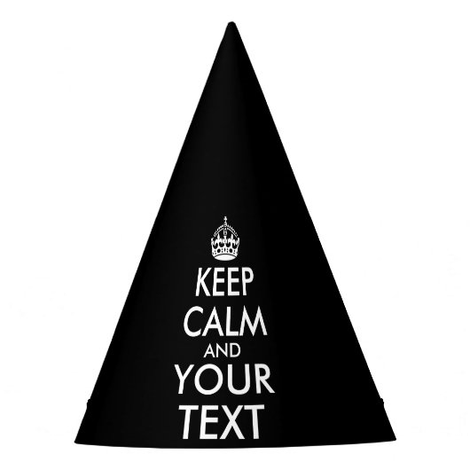 Keep Calm and Carry On – 自分で作成 パーティーハット (正面)