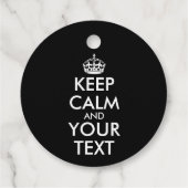 Keep Calm and Carry On – 自分で作成 フェイバータグ (裏面)