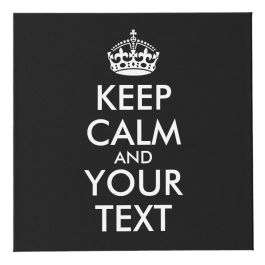 Keep Calm and Carry On – 自分で作成 フォトキューブ (正面)