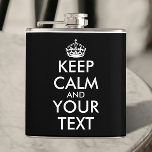 Keep Calm and Carry On – 自分で作成 フラスク