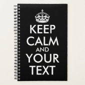 Keep Calm and Carry On – 自分で作成 プランナー手帳 (正面)