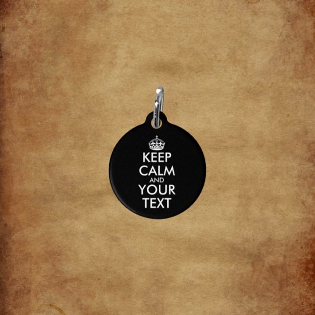 Keep Calm and Carry On – 自分で作成 ペット　ネームタグ (クリエイターアップロード済み)