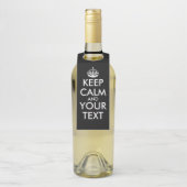 Keep Calm and Carry On – 自分で作成 ボトルネックタグ (ボトル)