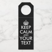 Keep Calm and Carry On – 自分で作成 ボトルネックタグ (裏面)