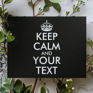 Keep Calm and Carry On – 自分で作成 ポストカード