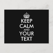 Keep Calm and Carry On – 自分で作成 ポストカード (正面)