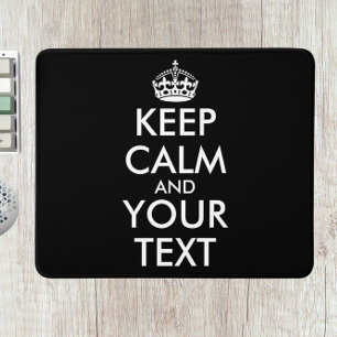 Keep Calm and Carry On – 自分で作成 マウスパッド