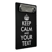 Keep Calm and Carry On – 自分で作成 ミニクリップボード (アングル)