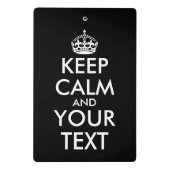 Keep Calm and Carry On – 自分で作成 ミニクリップボード (裏面)