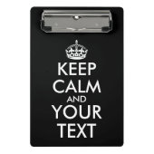 Keep Calm and Carry On – 自分で作成 ミニクリップボード (正面)