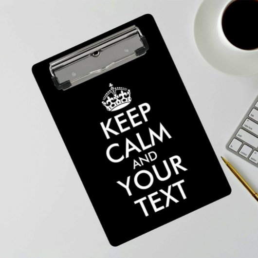 Keep Calm and Carry On – 自分で作成 ミニクリップボード