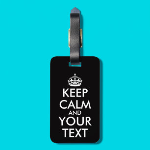 Keep Calm and Carry On – 自分で作成 ラゲッジタグ