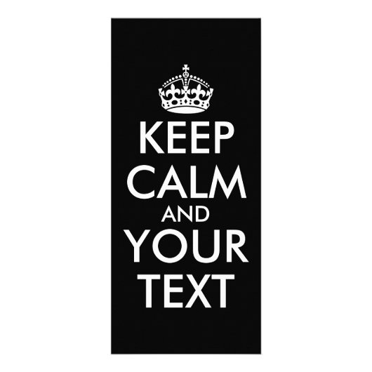 Keep Calm and Carry On – 自分で作成 ラックカード (正面)