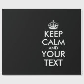 Keep Calm and Carry On – 自分で作成 ラッピングペーパー (フラット)