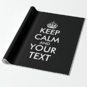 Keep Calm and Carry On – 自分で作成 ラッピングペーパー (アンロールド)
