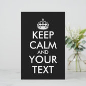 Keep Calm and Carry On – 自分で作成 便箋 (スタンド正面)