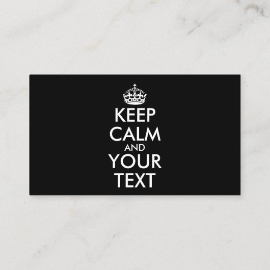 Keep Calm and Carry On – 自分で作成 割引カード (裏面)