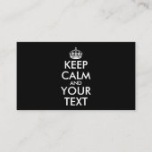 Keep Calm and Carry On – 自分で作成 割引カード (正面)