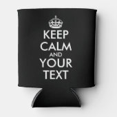 Keep Calm and Carry On – 自分で作成 缶クーラー (正面)