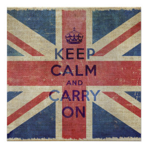 Keep Calm and Carry On(英国国旗) ポスター
