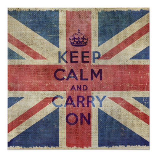 Keep Calm and Carry On（英国国旗） |ポスター ポスター (正面)