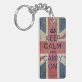 Keep Calm and Carry On(英国国旗) | keychain キーホルダー (正面左)