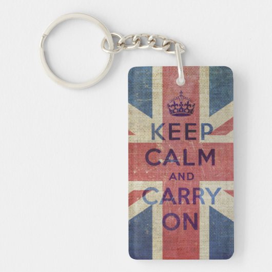Keep Calm and Carry On(英国国旗) | keychain キーホルダー (正面)
