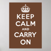Keep Calm and Carry On（茶） ポスター (正面)
