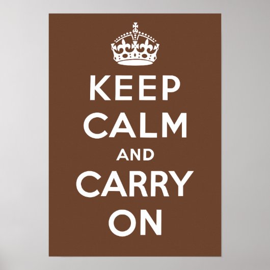 Keep Calm and Carry On(茶) ポスター (正面)