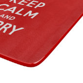 Keep Calm and Carry On(赤デザイン) カッティングボード (角)