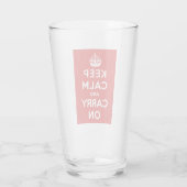 Keep Calm and Carry On(赤デザイン) タンブラーグラス (裏面)