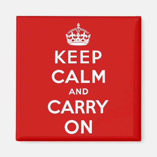 Keep Calm and Carry On(赤デザイン) マグネット (正面)