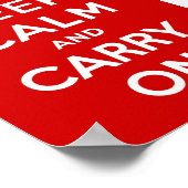 Keep Calm and Carry On – 赤 ポスター (角)
