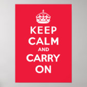 Keep Calm and Carry On_赤 ポスター (正面)