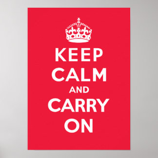 Keep Calm and Carry On_赤 ポスター