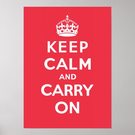 Keep Calm and Carry On_赤 ポスター (正面)
