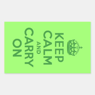 Keep Calm and Carry On 長方形シール
