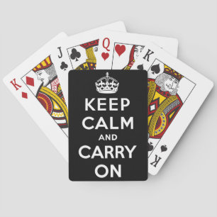 Keep Calm and Carry On(黒いデザイン) トランプ