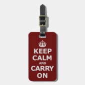 KEEP CALM AND CARRY ON 3 ラゲッジタグ (正面縦)