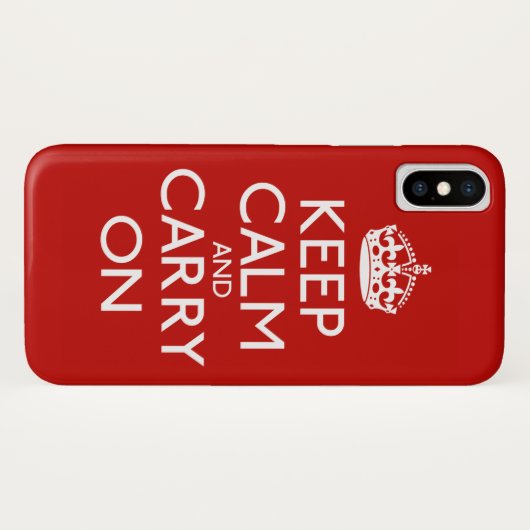 Keep Calm and Carry On Case-Mate iPhoneケース (裏面(横))