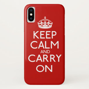 Keep Calm and Carry On iPhone X ケース
