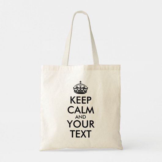 Keep Calm and Carry On - Create Your Own トートバッグ (裏面)