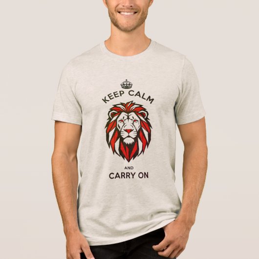 KEEP CALM AND CARRY ON D02 トライブレンドＴシャツ (正面)