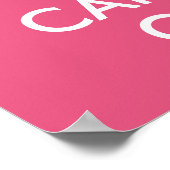 Keep Calm and Carry On Dark Pink Print ポスター (角)