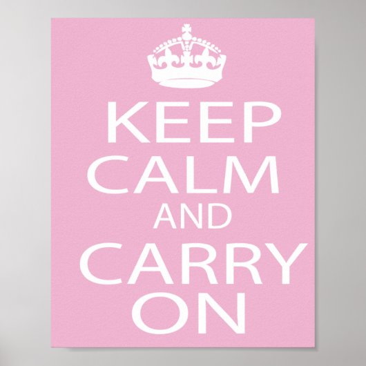 Keep Calm and Carry On Gifts- Pink Poster ポスター (正面)