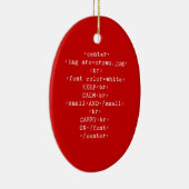 Keep Calm and Carry On html (あらゆる色で) セラミックオーナメント (右)