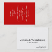 Keep Calm and Carry On html (あらゆる色で) 名刺 (正面/裏面)